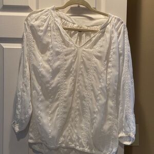 Olive and Oak White blouse top. Size medium